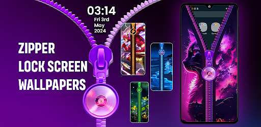 Zipper Lock Screen Wallpapers
